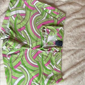 Melly M Vibrant Green and Pink Shorts